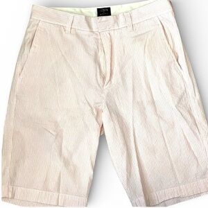 J.Crew Rivington Seersucker Shorts Pink White Stripe Men’s Size 29 Cotton Summer
